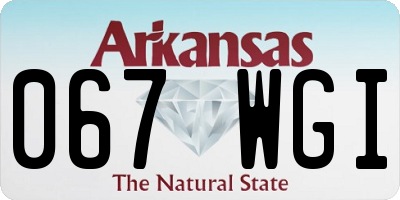 AR license plate 067WGI