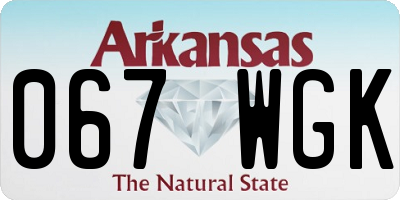 AR license plate 067WGK
