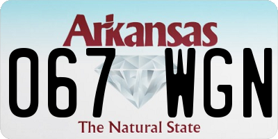 AR license plate 067WGN