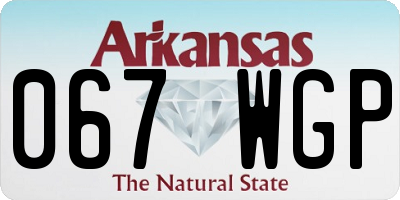 AR license plate 067WGP