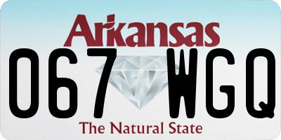 AR license plate 067WGQ