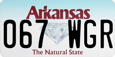 AR license plate 067WGR