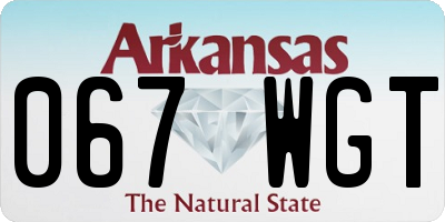 AR license plate 067WGT