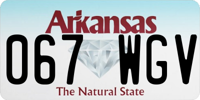 AR license plate 067WGV
