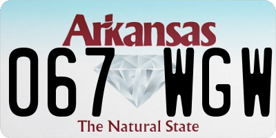 AR license plate 067WGW