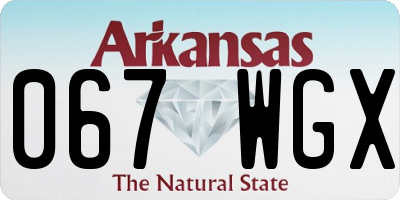 AR license plate 067WGX