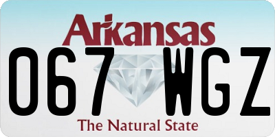 AR license plate 067WGZ