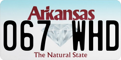 AR license plate 067WHD