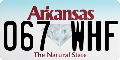 AR license plate 067WHF