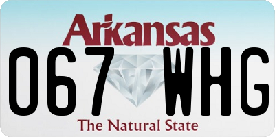 AR license plate 067WHG