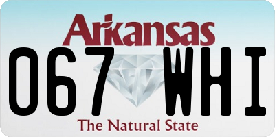 AR license plate 067WHI