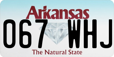 AR license plate 067WHJ