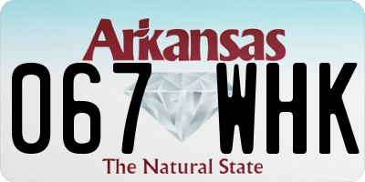 AR license plate 067WHK
