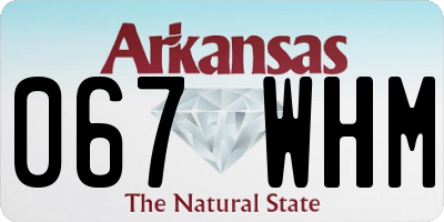 AR license plate 067WHM