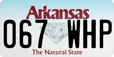 AR license plate 067WHP