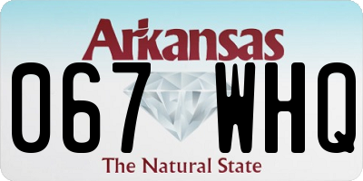 AR license plate 067WHQ