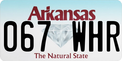 AR license plate 067WHR