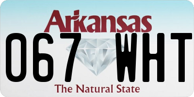 AR license plate 067WHT