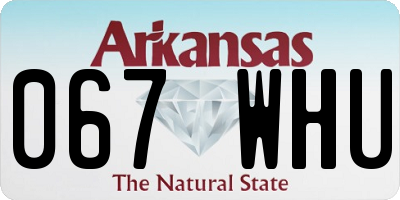 AR license plate 067WHU