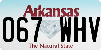 AR license plate 067WHV