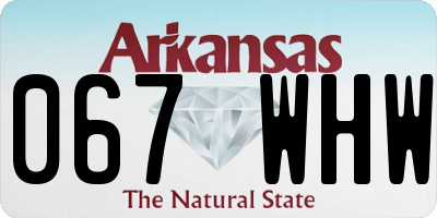 AR license plate 067WHW