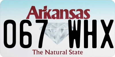 AR license plate 067WHX