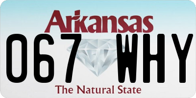 AR license plate 067WHY
