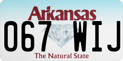 AR license plate 067WIJ