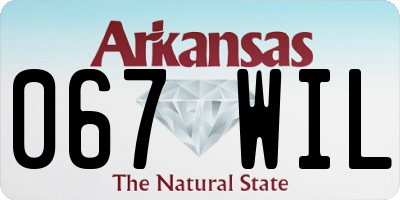 AR license plate 067WIL