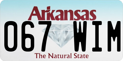 AR license plate 067WIM