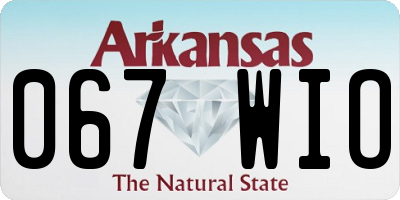 AR license plate 067WIO