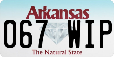 AR license plate 067WIP