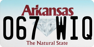 AR license plate 067WIQ