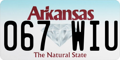 AR license plate 067WIU