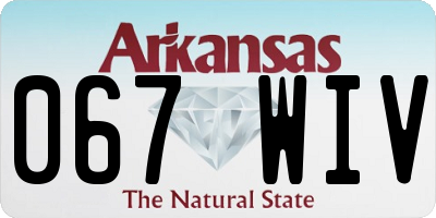AR license plate 067WIV