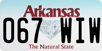 AR license plate 067WIW