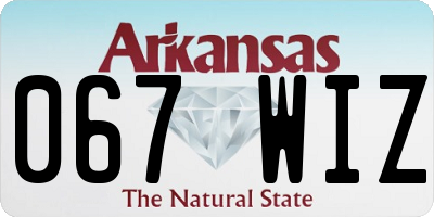 AR license plate 067WIZ