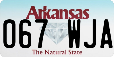 AR license plate 067WJA