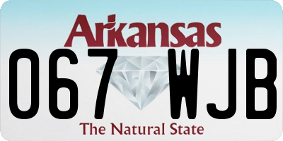 AR license plate 067WJB