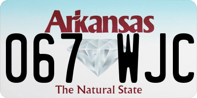 AR license plate 067WJC