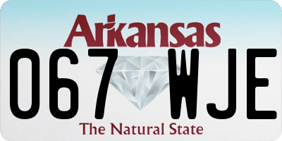 AR license plate 067WJE