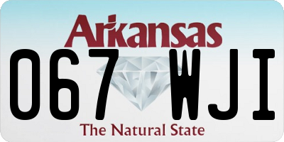 AR license plate 067WJI