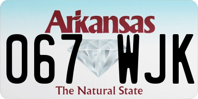 AR license plate 067WJK