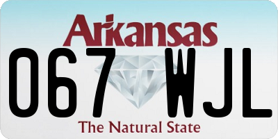 AR license plate 067WJL