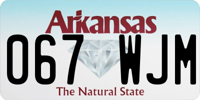 AR license plate 067WJM
