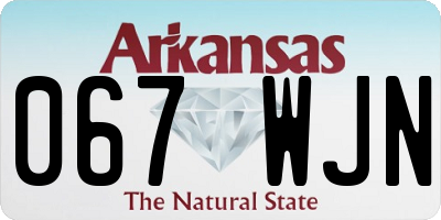 AR license plate 067WJN