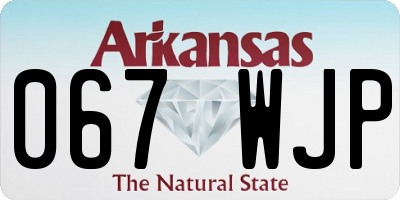 AR license plate 067WJP