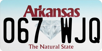 AR license plate 067WJQ
