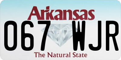 AR license plate 067WJR