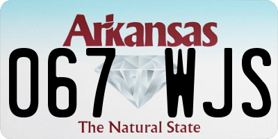 AR license plate 067WJS